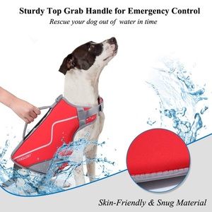XS Red Vivaglory Dog Swimming Life Jacket Float Vest New With Tags
